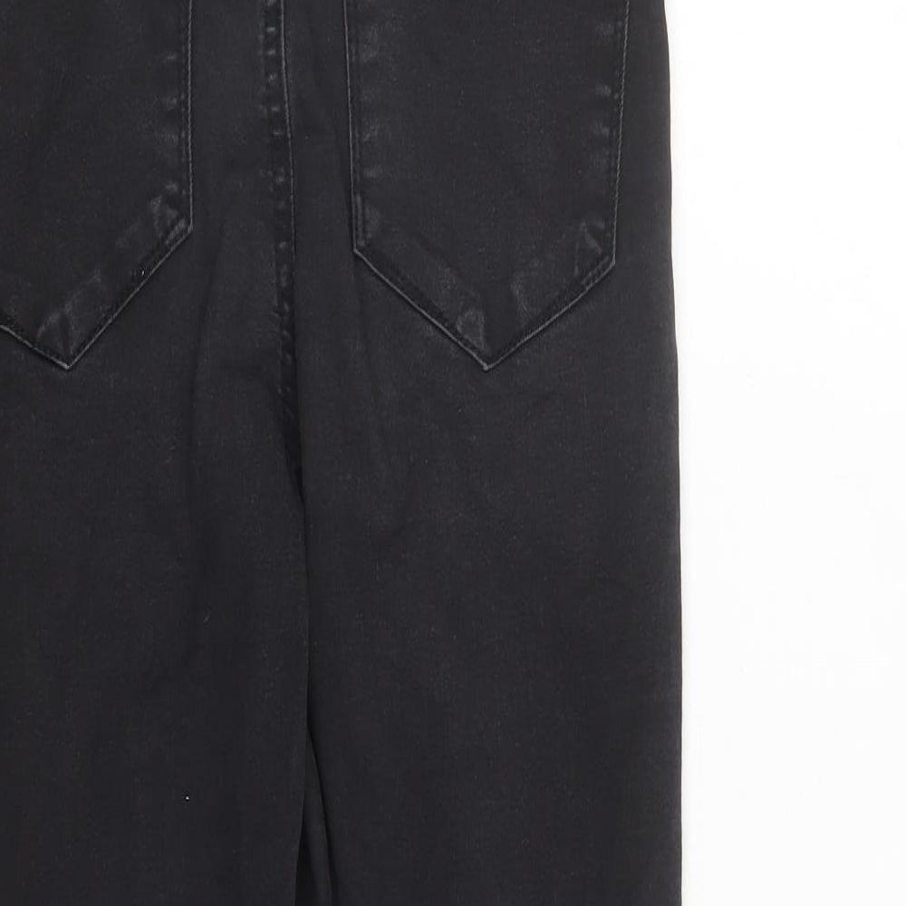 Denim & Co. Womens Black Cotton Skinny Jeans Size 10 L25 in Regular Zip