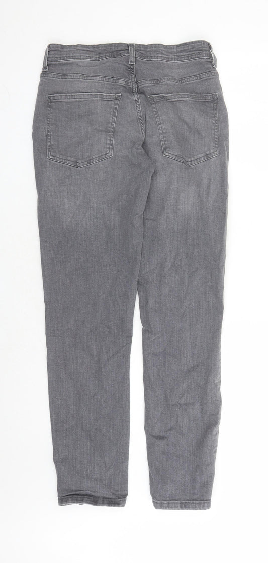 Denim & Co. Mens Grey Cotton Straight Jeans Size 30 in L29 in Regular Button