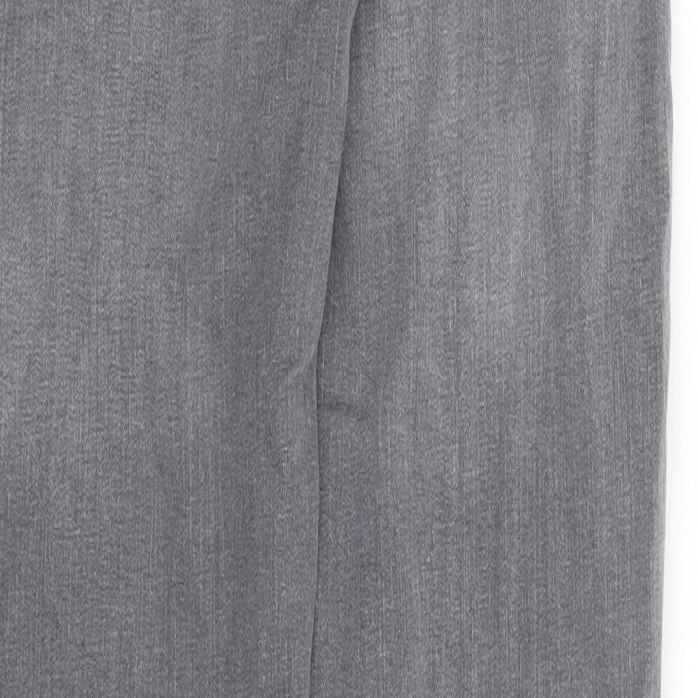Mens UK Size 30 in Denim & Co. Regular Fit Straight Grey Jeans