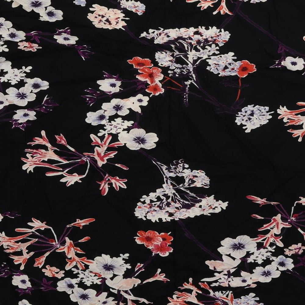 Womens UK Size S h7M Black Kimono Blouse