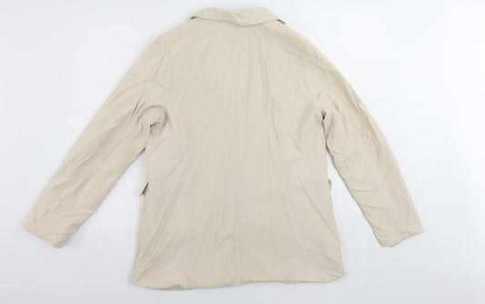 I SAW IT FIRST Womens Beige Jacket Blazer Size 12 Button