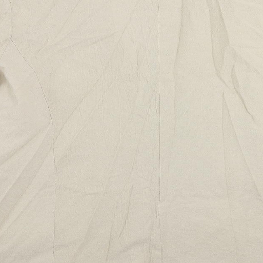 I SAW IT FIRST Womens Beige Jacket Blazer Size 12 Button