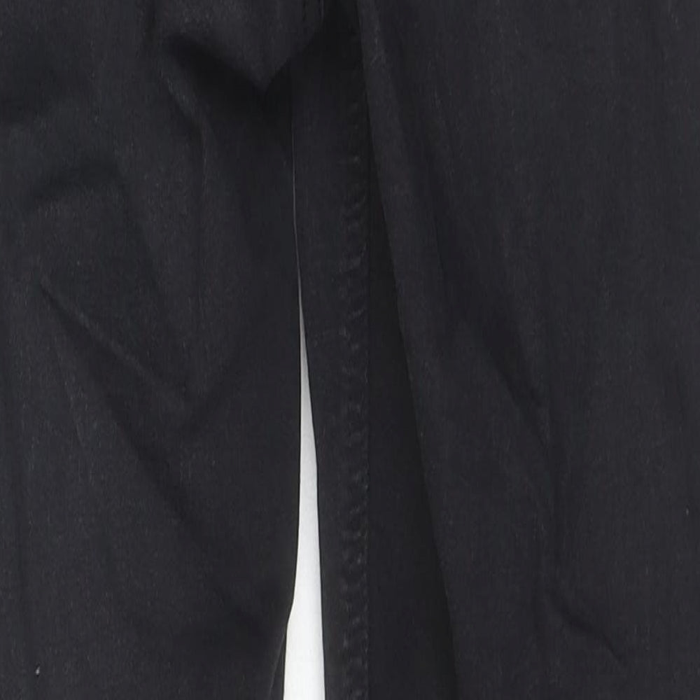 Topshop Womens Black Cotton Skinny Jeans Size 26 in L30 in Regular Zip