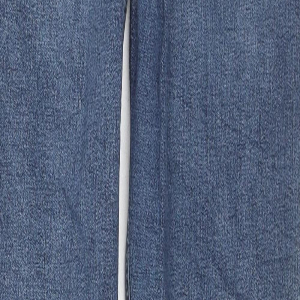 Topshop Womens Blue Cotton Skinny Jeans Size 26 in L30 in Regular Zip