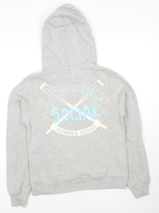 Womens UK Size 12 Jack Wills Grey Pullover Hoodie