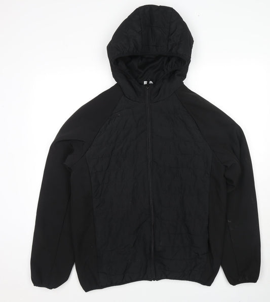 Mens UK Size M Alpha One Black Windbreaker Coat