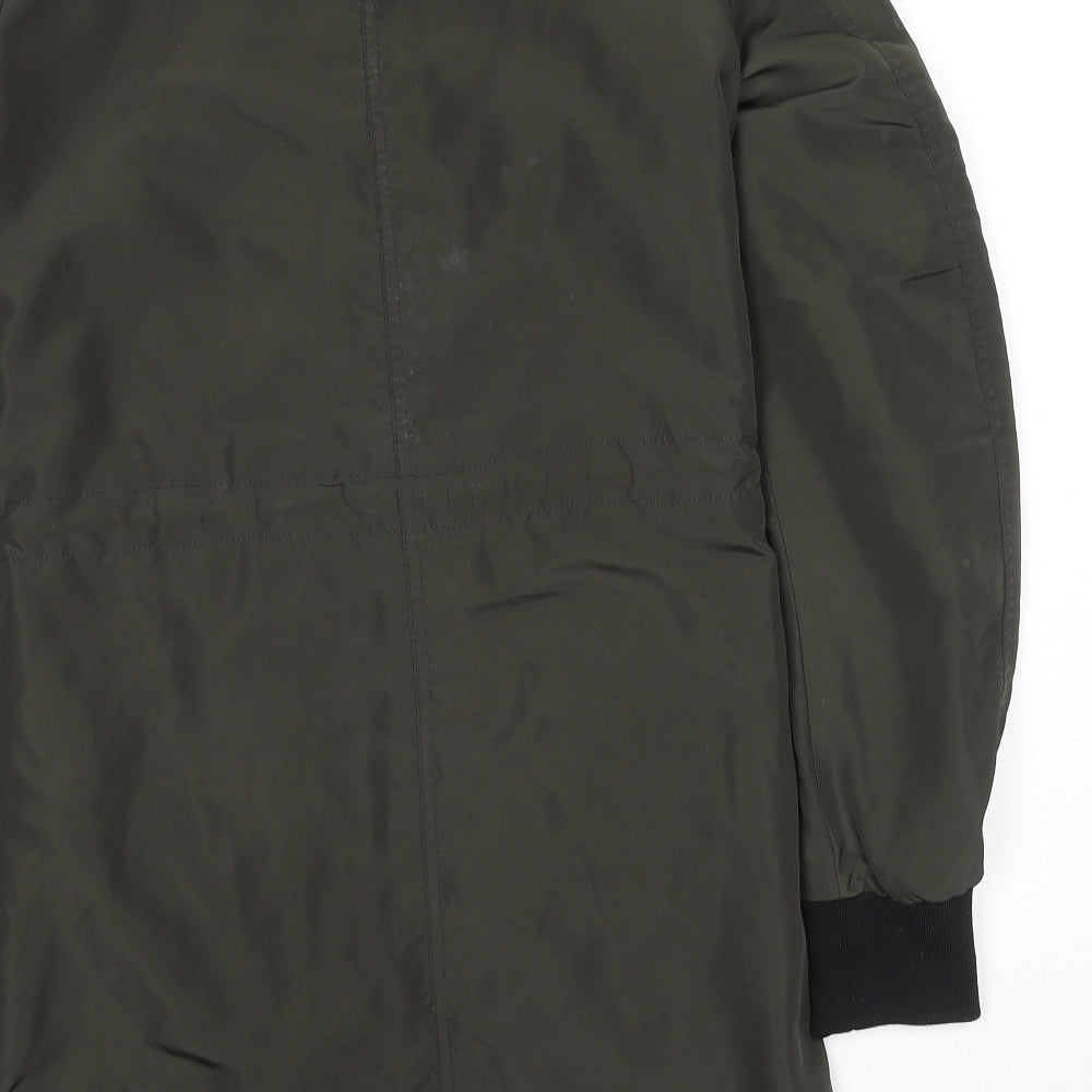 Womens UK Size 6 H&M Green Parka Coat