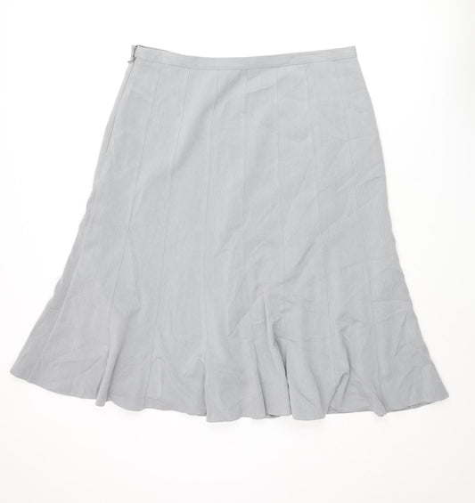 Bonmarché Womens Gold Polyester Trumpet Skirt Size 18 Zip