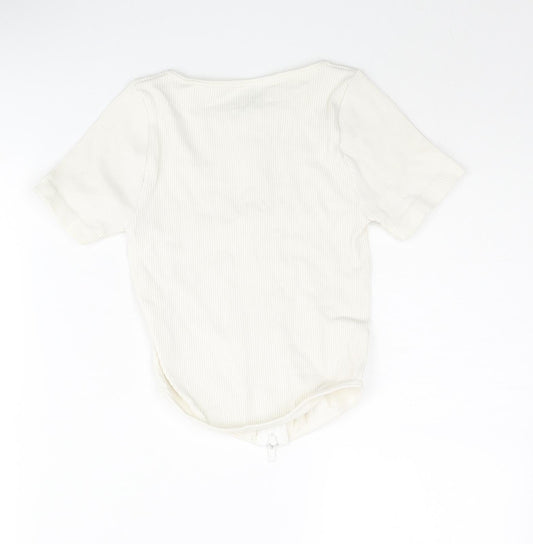 Womens UK Size XS PRETTYLITTLETHING Ivory Basic T-Shirt