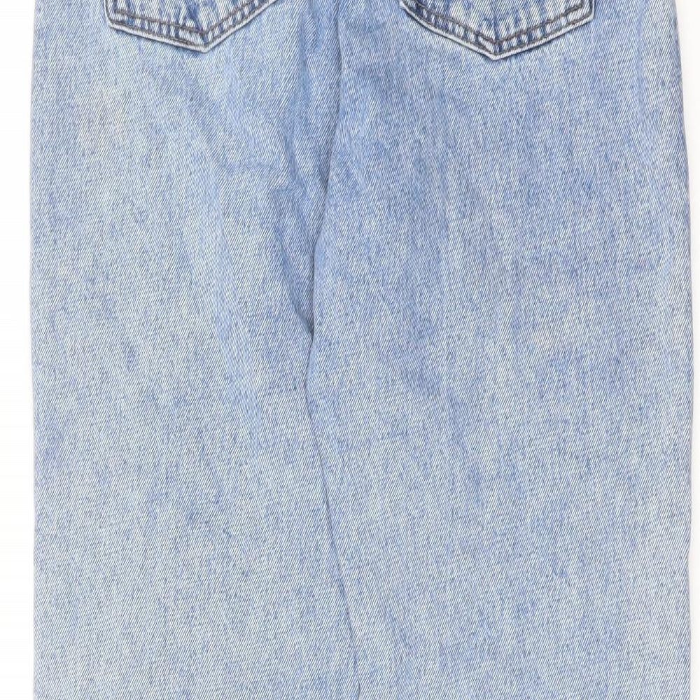 COLLUSION Womens Blue Cotton Straight Jeans Size 30 in L30 in Regular Button