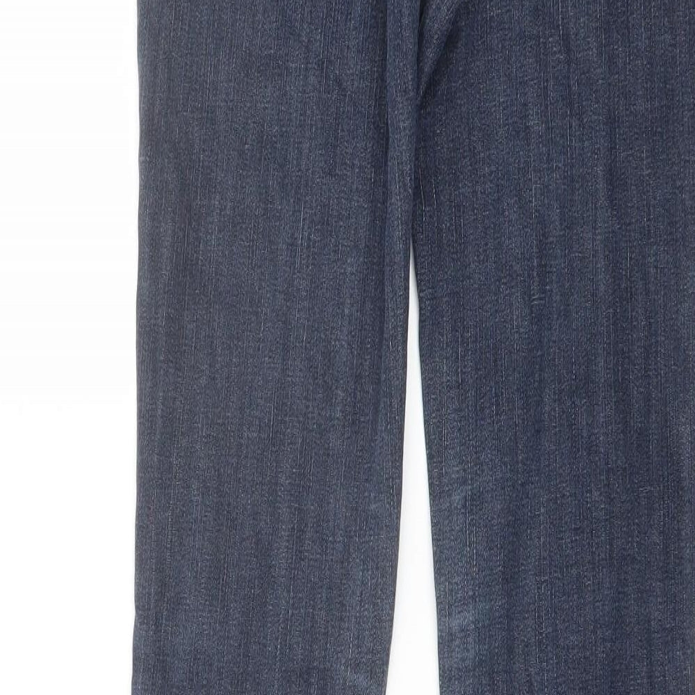 French Connection Womens Blue Cotton Straight Jeans Size 8 L30 in Slim Button - Vintage