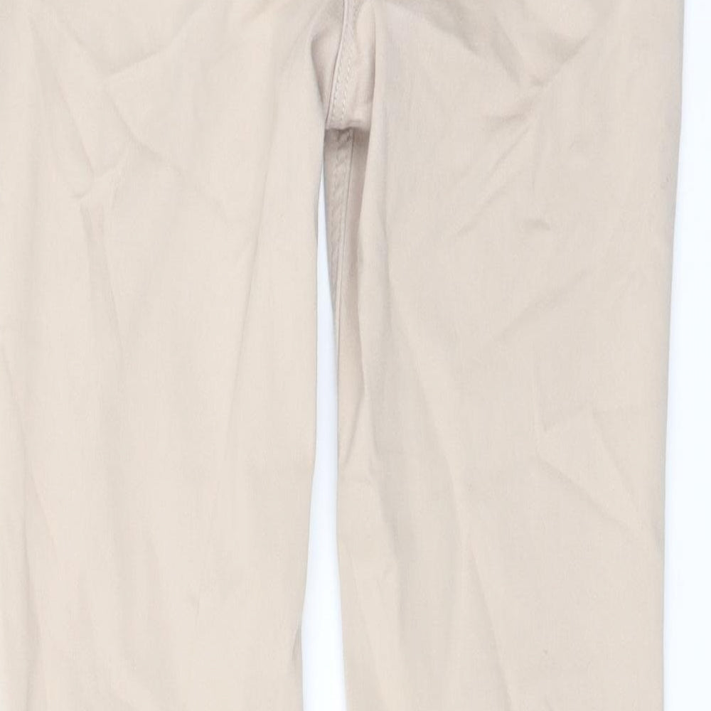 Per Una Womens Beige Cotton Straight Jeans Size 30 in L28 in Regular Button