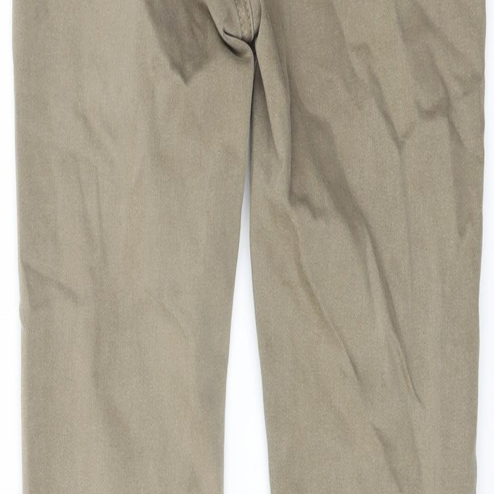 Denim & Co. Womens Green Cotton Skinny Jeans Size 6 L28 in Regular Button