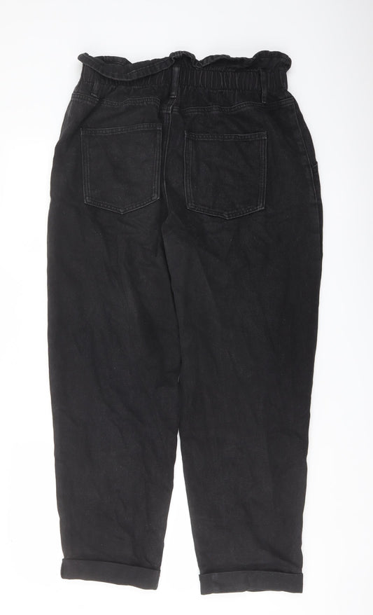 FOREVER 21 Womens Black Cotton Mom Jeans Size 30 in L25 in Regular Button