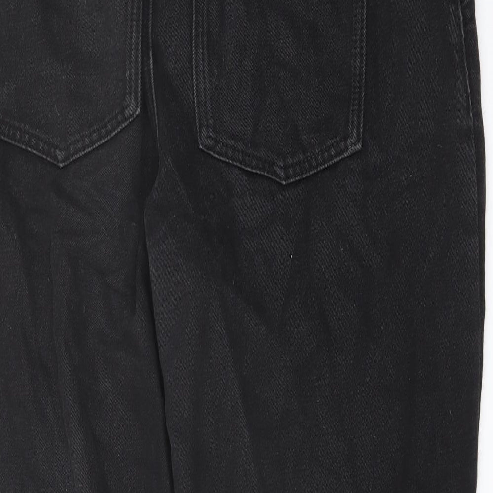 FOREVER 21 Womens Black Cotton Mom Jeans Size 30 in L25 in Regular Button