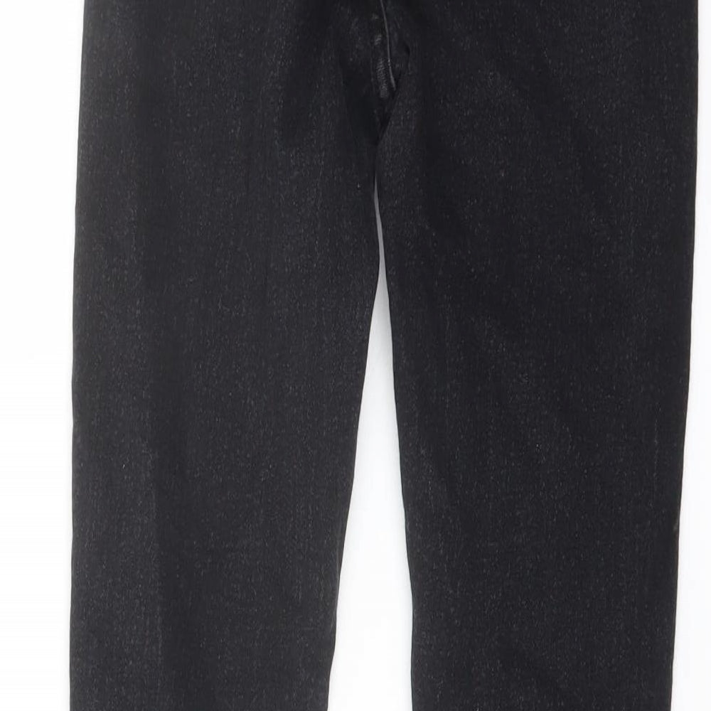Boohoo Womens Black Cotton Jegging Jeans Size 6 L28 in Regular Button