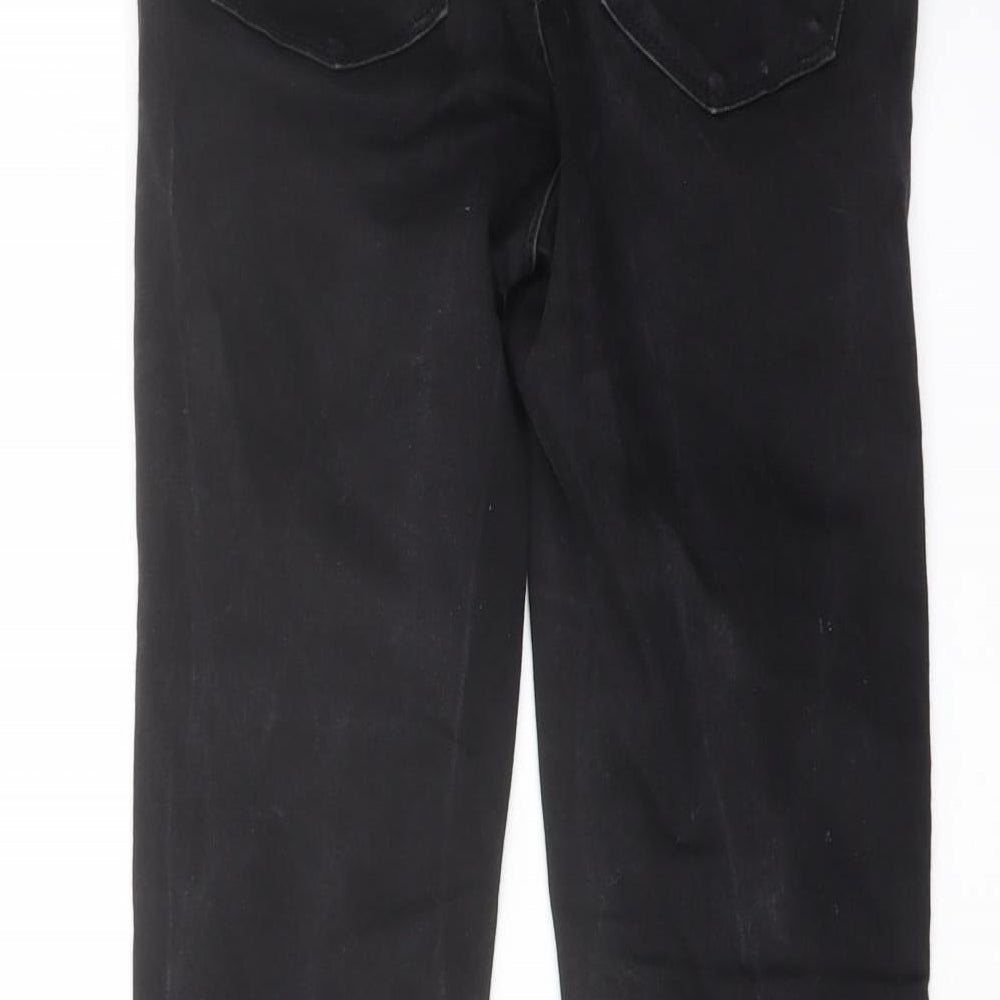 Denim & Co. Womens Black Cotton Skinny Jeans Size 8 L26 in Regular Button