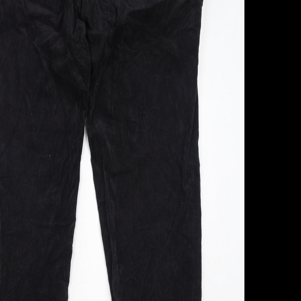 Mens UK Size L C&A Regular Fit Black Trousers