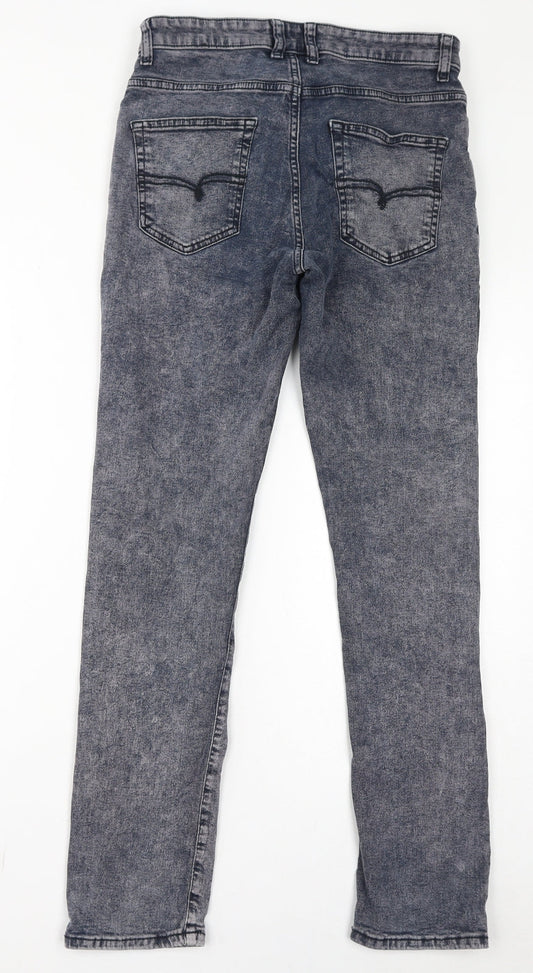 NEXT Womens Grey Cotton Skinny Jeans Size 26 in L31 in Regular Zip
