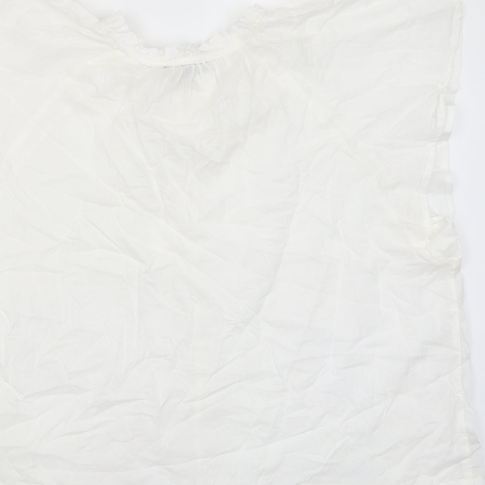 Womens UK Size L Gap White Basic T-Shirt