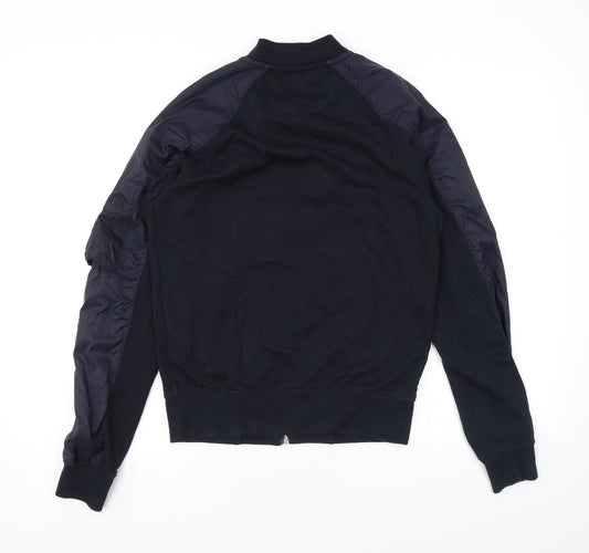 Zara Mens Black Bomber Jacket Jacket Size S Zip