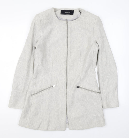 Womens UK Size L Zara Grey Overcoat