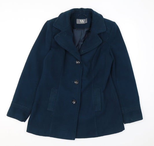 Womens UK Size 12 BHS Blue Pea Coat