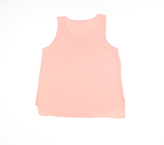 Womens UK Size 10 Dorothy Perkins Pink Basic Tank