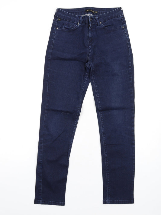 Womens UK Size 10 Blue 73 Regular Fit Skinny Blue Jeans