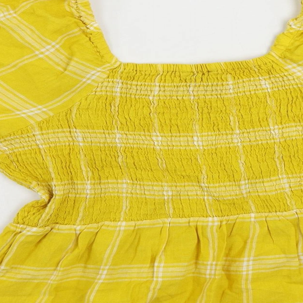 Womens UK Size 14 Marks and Spencer Yellow Basic Blouse