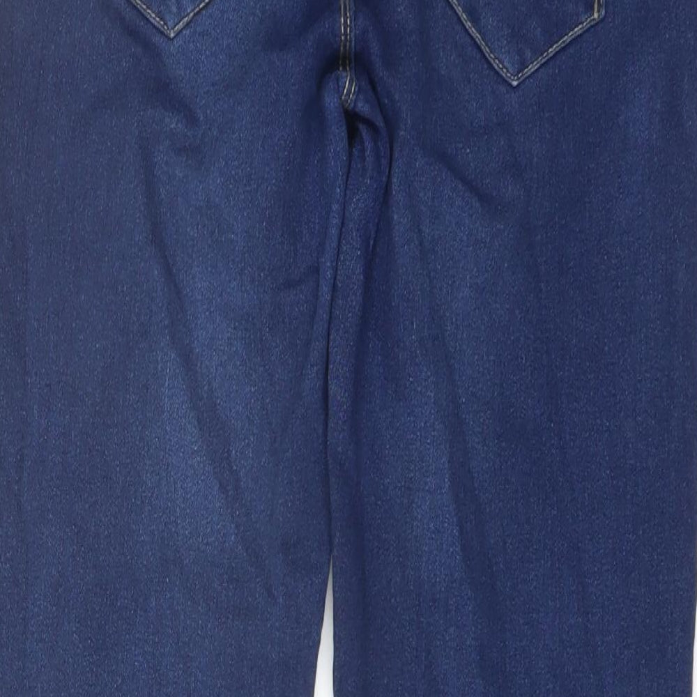 Denim & Co. Womens Blue Cotton Jegging Jeans Size 12 L26 in Regular Button