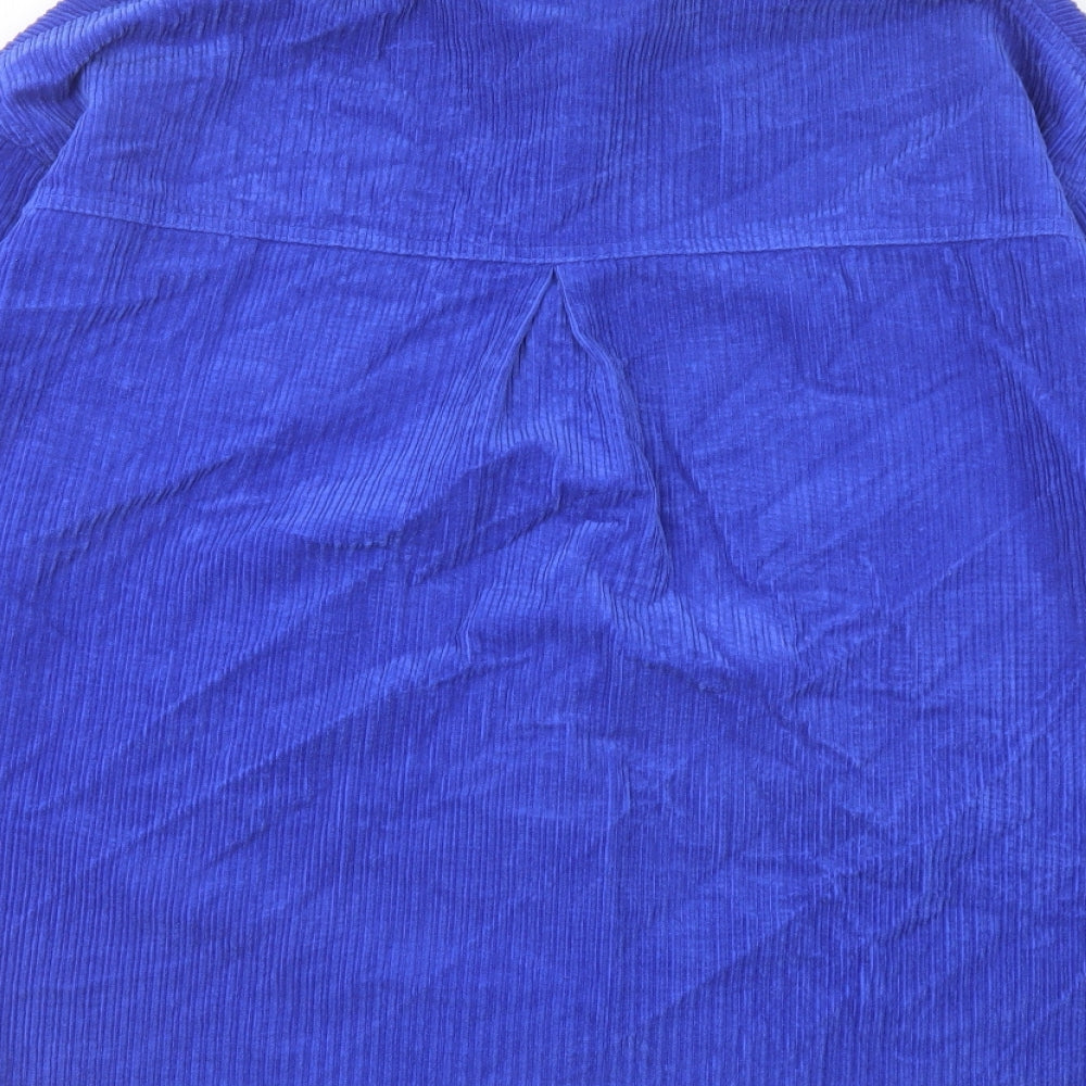 Denim & Co. Womens Blue Jacket Size 14 Button