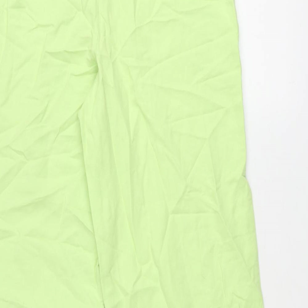 Womens UK Size M Zara Regular Fit Green Trousers