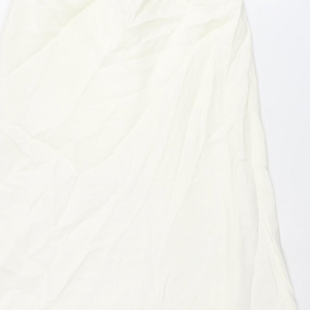 Alex & Co Womens Ivory Viscose A-Line Skirt Size 16