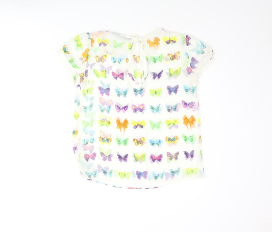 Womens UK Size M Zara Multicoloured Basic Blouse