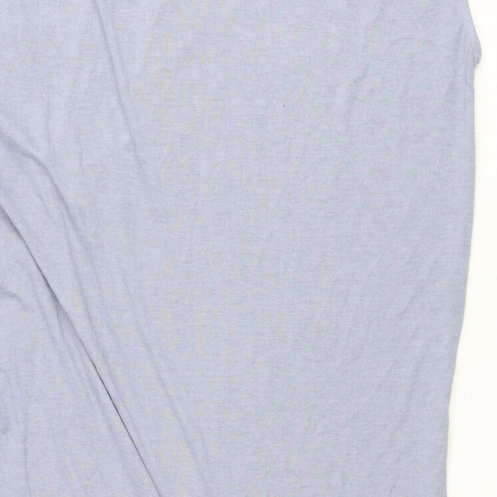 Lefties Womens Blue Polyester Jumper Dress Size XL Round Neck Pullover - Knot Detail