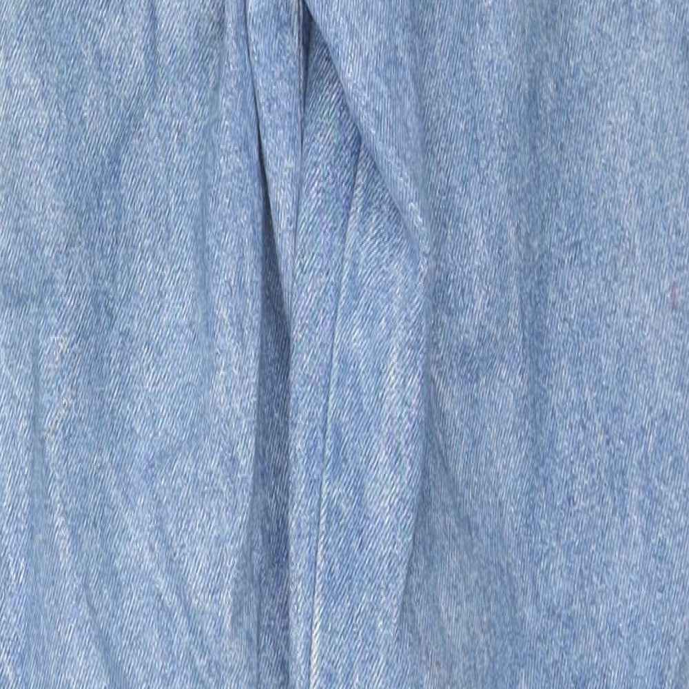Palmetto's Womens Blue Cotton Straight Jeans Size 26 in L27 in Regular Zip