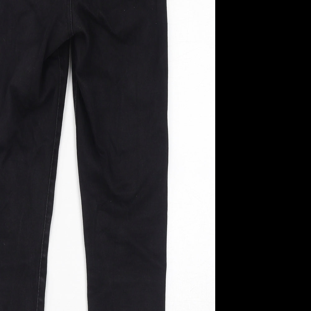 Denim & Co. Womens Black Cotton Skinny Jeans Size 10 L23 in Regular Zip
