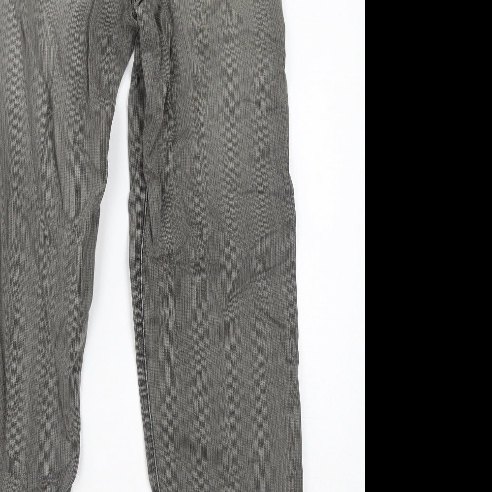 Exclusively Womens Grey Cotton Straight Jeans Size 30 in L30 in Regular Zip