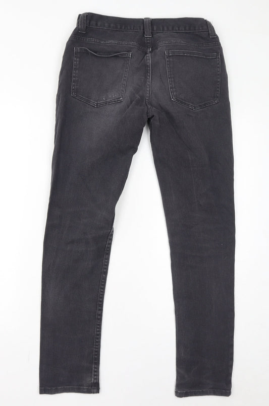 Denim & Co. Womens Grey Cotton Skinny Jeans Size 30 in L32 in Regular Zip