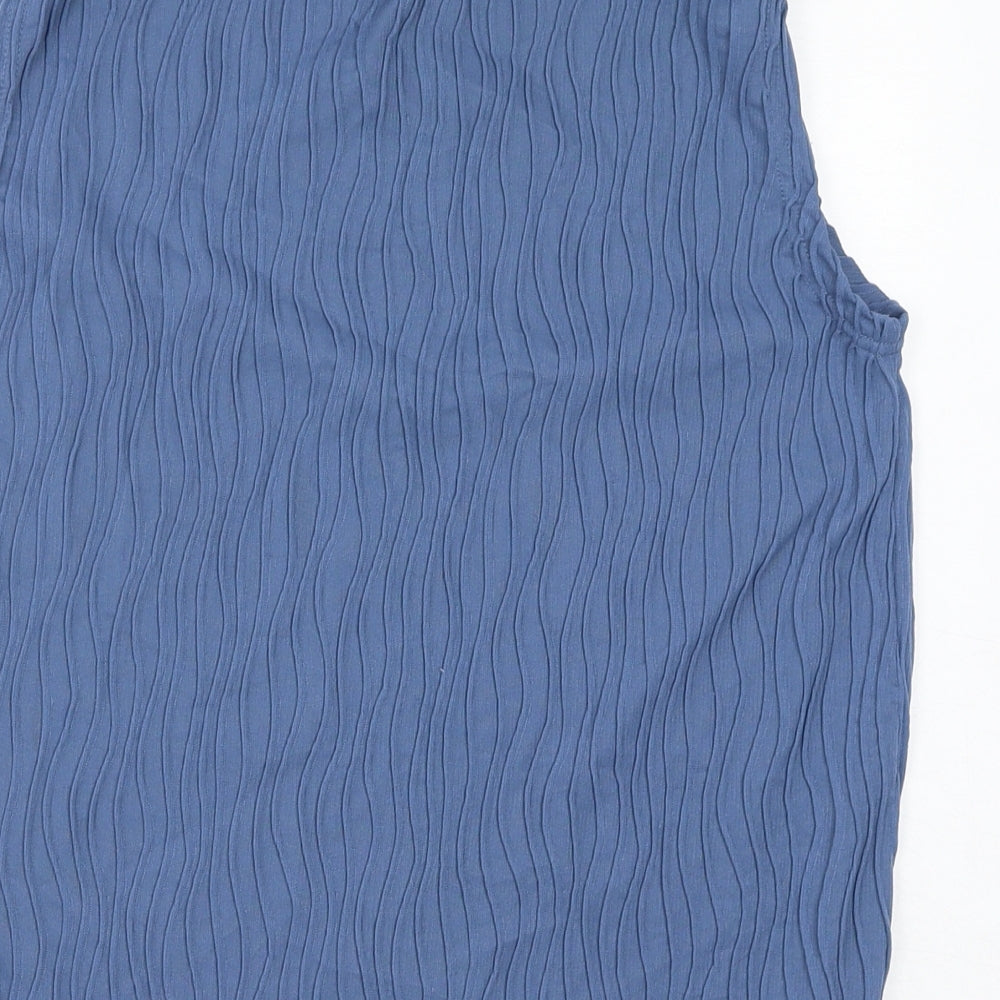 Womens UK Size 3XL Dazy Blue Basic Tank