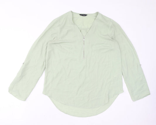 Womens UK Size 10 Et Vous Green Basic Blouse
