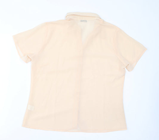 Womens UK Size 16 Lauren Duvar Beige Basic Button-Up