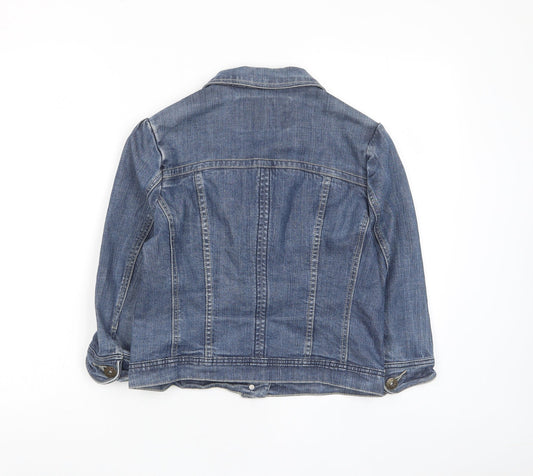 Authentic Womens Blue Jacket Size 12 Button - Pockets