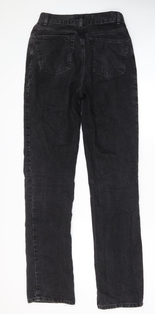 ASOS Womens Black Cotton Straight Jeans Size 26 in L36 in Regular Zip - Pockets