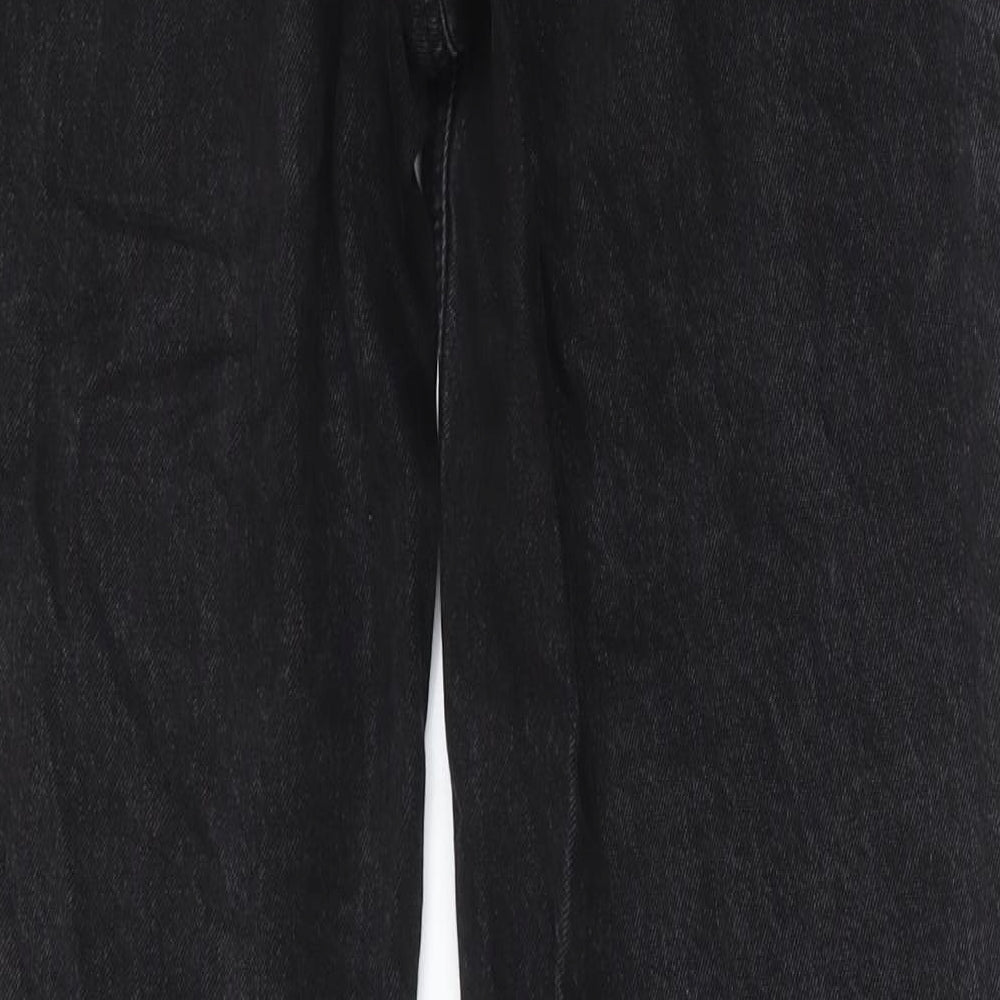 ASOS Womens Black Cotton Straight Jeans Size 26 in L36 in Regular Zip - Pockets