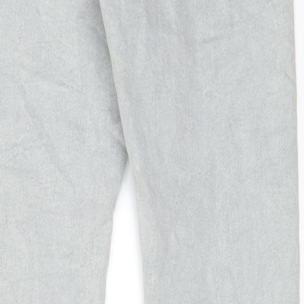 Bershka Womens Grey Cotton Skinny Jeans Size 14 L28 in Regular Zip - Pockets