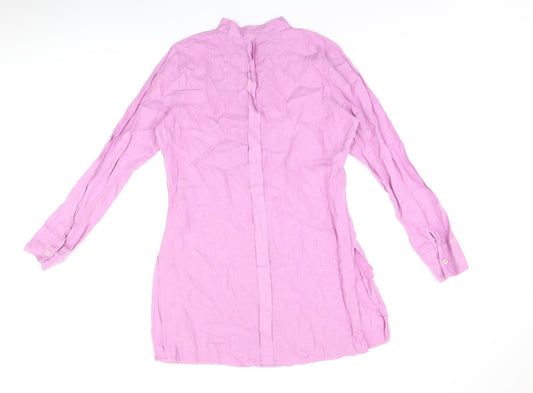 Womens UK Size M United Colors of Benetton Purple Tunic T-Shirt