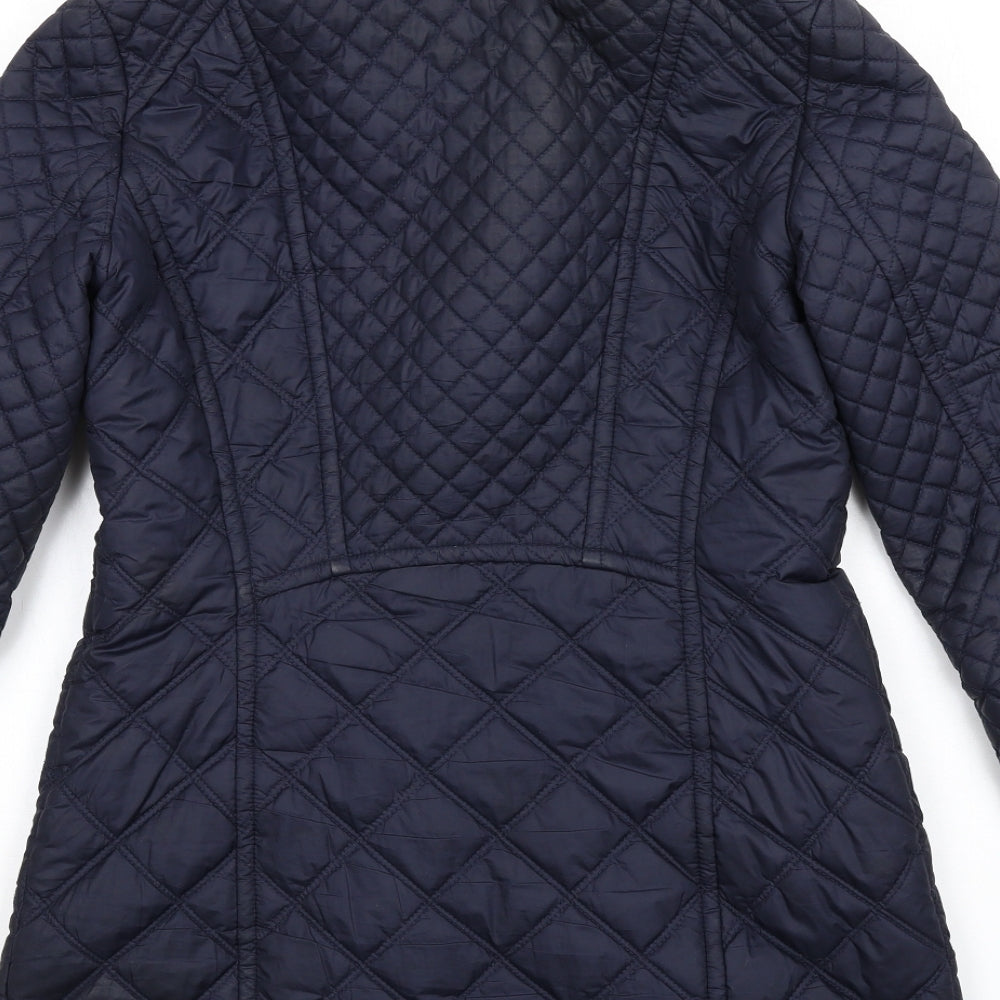 Womens UK Size S Marc New York Blue Quilted Coat