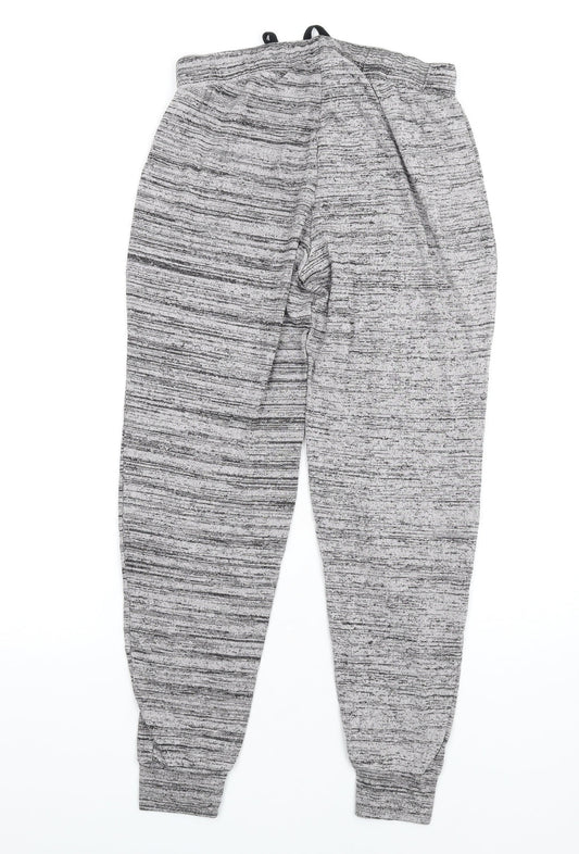 Topshop Womens Grey Viscose Jogger Trousers Size 8 L30 in Regular Drawstring